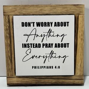 Rustic Wooden Wall Sign with Inspirational Quote